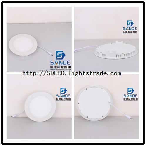 12W led ultra thin panel light Round CE RoHS Good light distribution SMD2835 