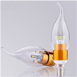 E14 led candle bulb led small screw pull tail tip led energy saving light bulb living room chandelie