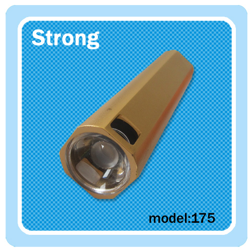 aluminum strong light touch power bank flashlights with mobile power function