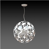 Household Metal Dandelion Pendant Lamp White Round Ball Ceiling Light