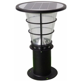 Outdoor High Lumen 3W LED Black Solar Lamp Post Decorative Garden Lamp Post Light (DL-SPS01B)