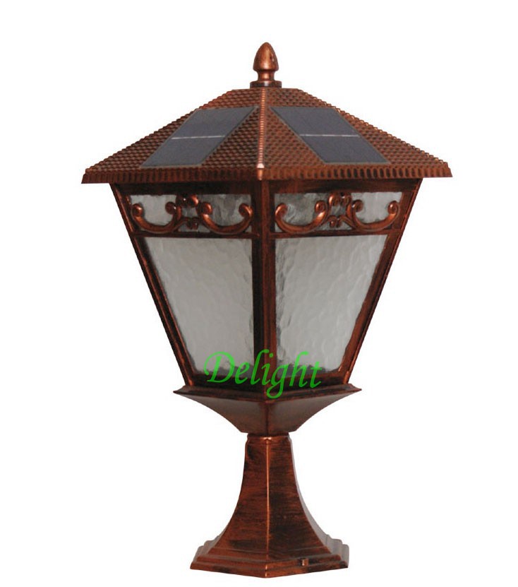 Outdoor Garden Solar Main Gate Light Post Mounted Pillar Solar Standing Lamp (DL-SP577)