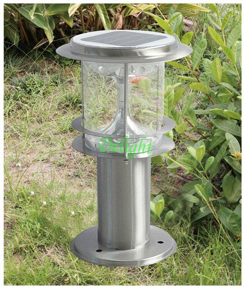 Garden Pillar Lamps Classic Home Outdoor Main Gate Lights Solar Led Pillar Light Lamp (DL-SPS07)