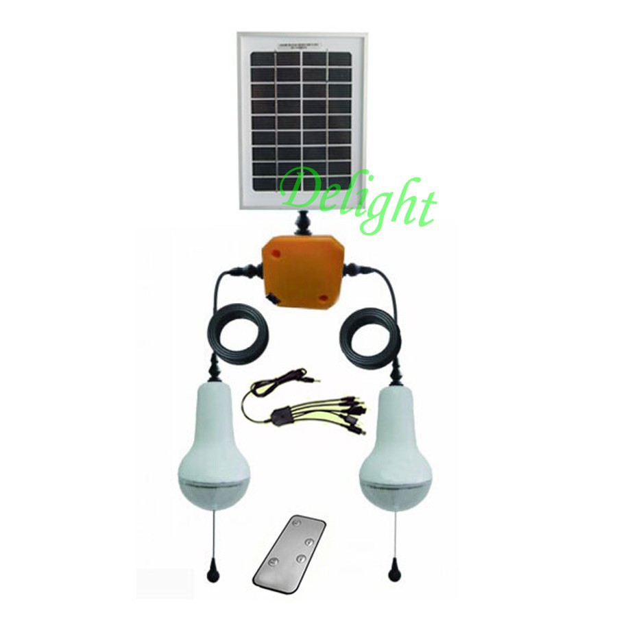 Solar Powered Light With Charger Remote Control Solar Panel Led Solar Camping Lighting (DL-SH09B)