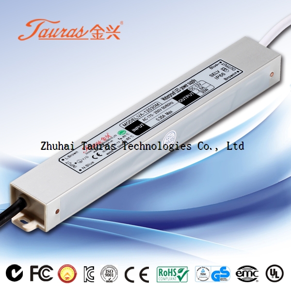 CE ROHS High reliability Constant voltage 12V 30W Waterproof LED Power Supply VA-12030M