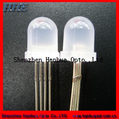 with diffused lens 8mm 4 Pins RGB LED Diode Dip Type LED Diode