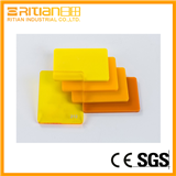 Yellow cast acrylic panel perspex sheet