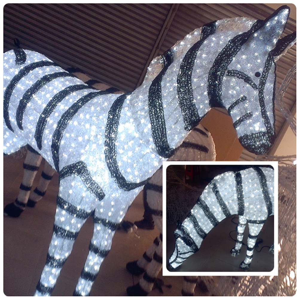 Hot Sale Low Voltage Safety acrylic sculpture horse light Christmas decoration light with CE