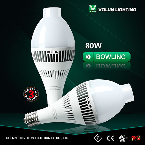 UL SAA CE ROHS Certified Indoor LED High Bay Lighting 80w AC90-277v with 5 years warranty