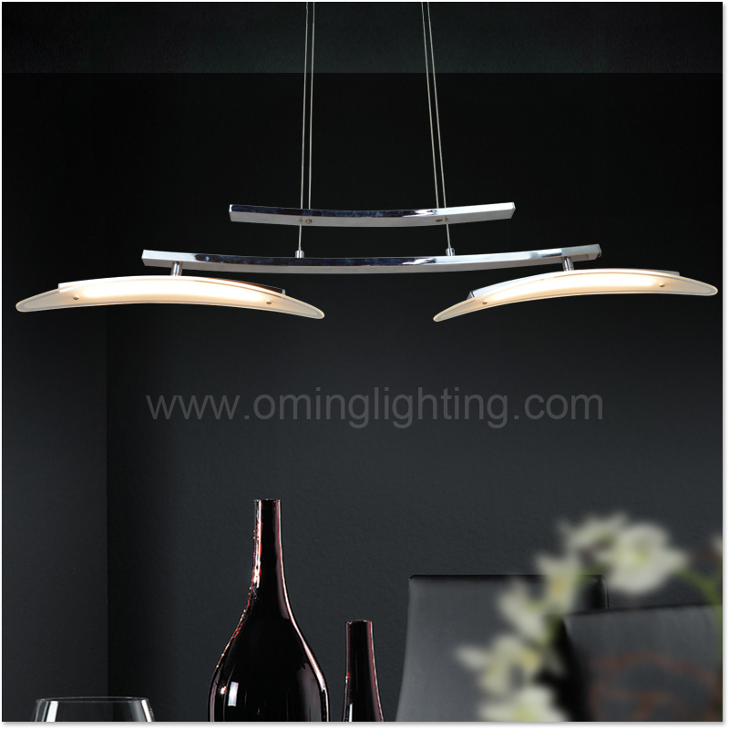 P54162 2lights iron &frosted glass LED pendant light