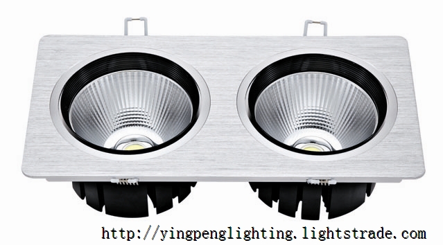 anti-glare 1 2 3 heads led cob grill light, ceiling light, spot light,downlight