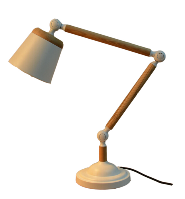 Adjustable smart wooden table lamp