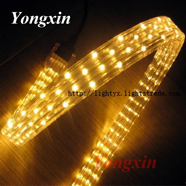 Yellow Led flat 5-wire rope light,dimmable led rope light