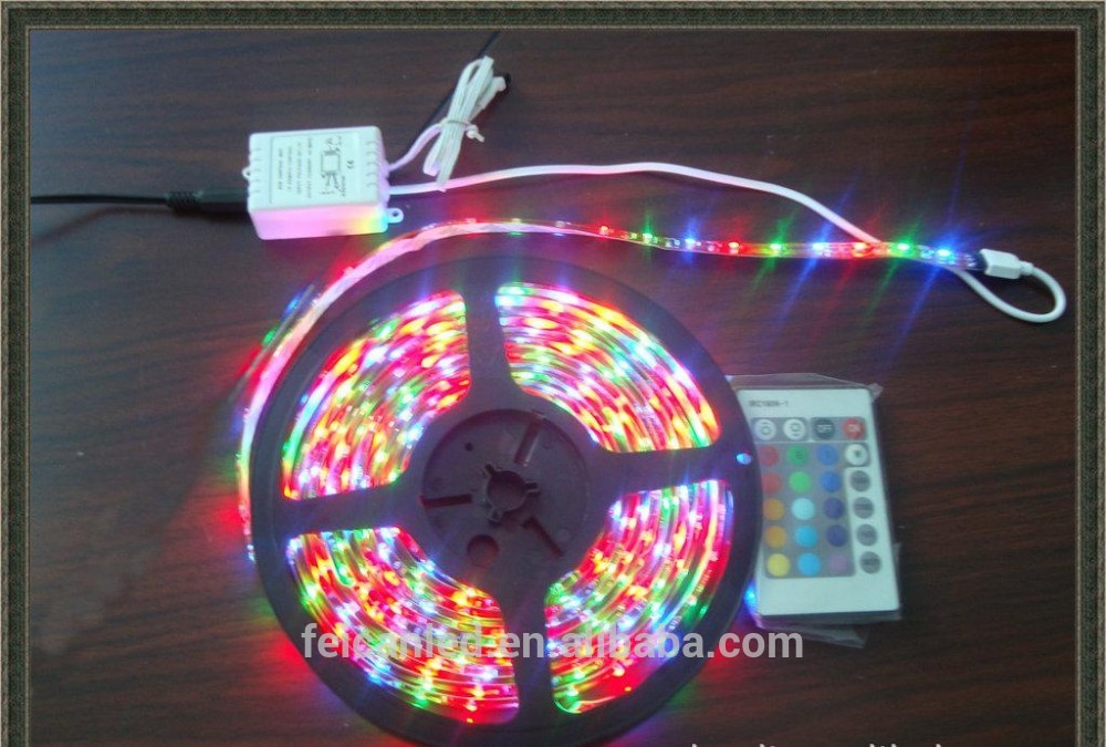 Outdoor 5M 3528 RGB Waterproof Flexible Strip 300 LED Light +24keys IR controller