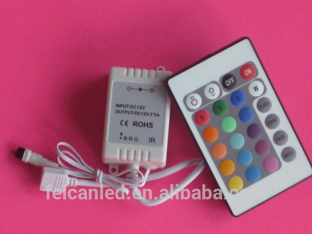LED 24key IR controller for lexible light strip, wall washer lamp, glass curtain