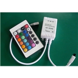 SMD LED Strip Light Controller, 24key remote IR wireless led controller for lexible light strip, wal