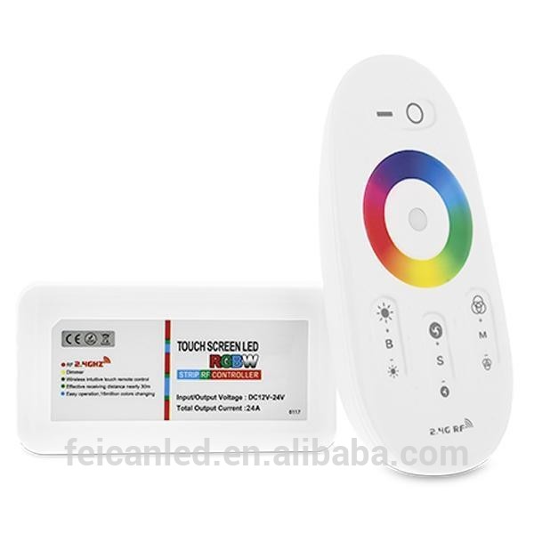 CE&RoHS approved 2.4G Touch screen programmable remote rgbw led light controller