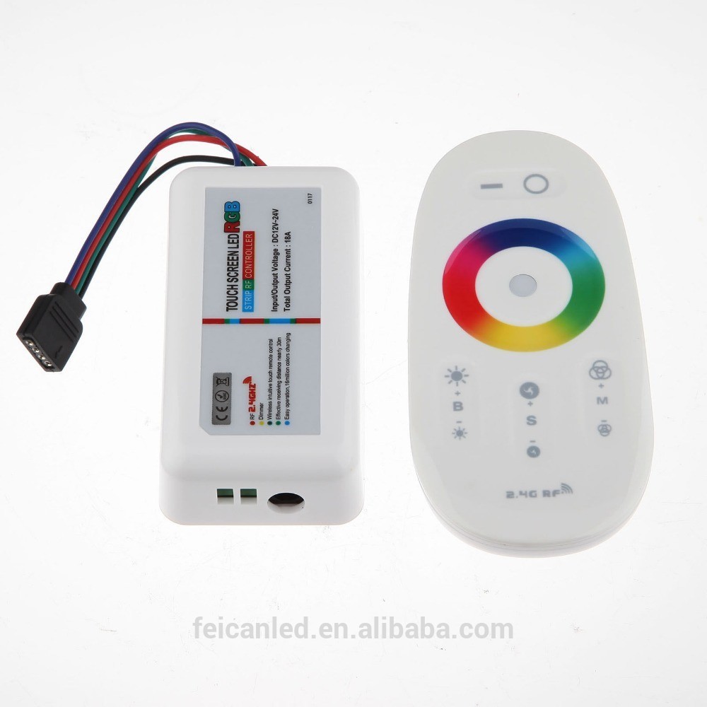 New arrival 2.4G Touch Screen Dimmable LED RGB Remote RF Controller for RGB strip lights