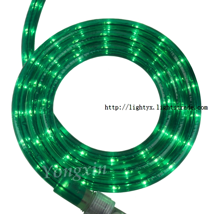 Round 2 Wires Green Rope Light with Mini Bulbs