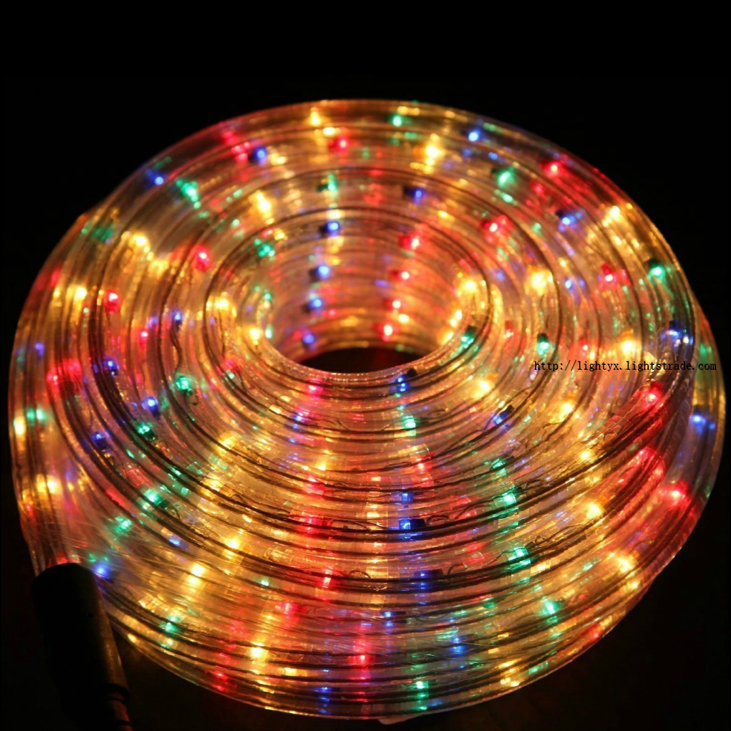 2 Wires Flexible RGBY Round Rope Light Outdoor
