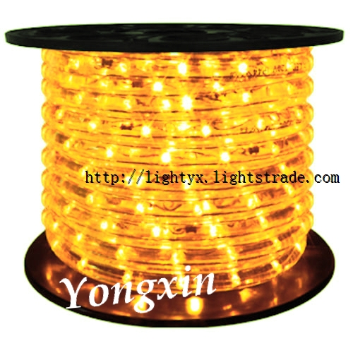 50m CE Approval Waterproof Yellow Led Flex Rope Light