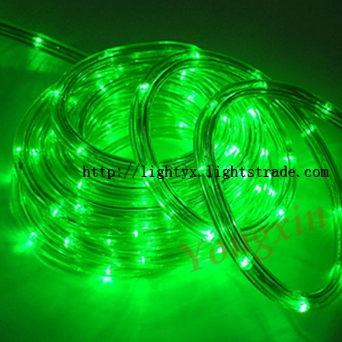 Green Hollow Round 2 Wires Led Rope Lights Party Decoration Lighting