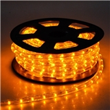 CE Certificate Yellow Round 2 Wire Led Rope Light for Yard Decoration