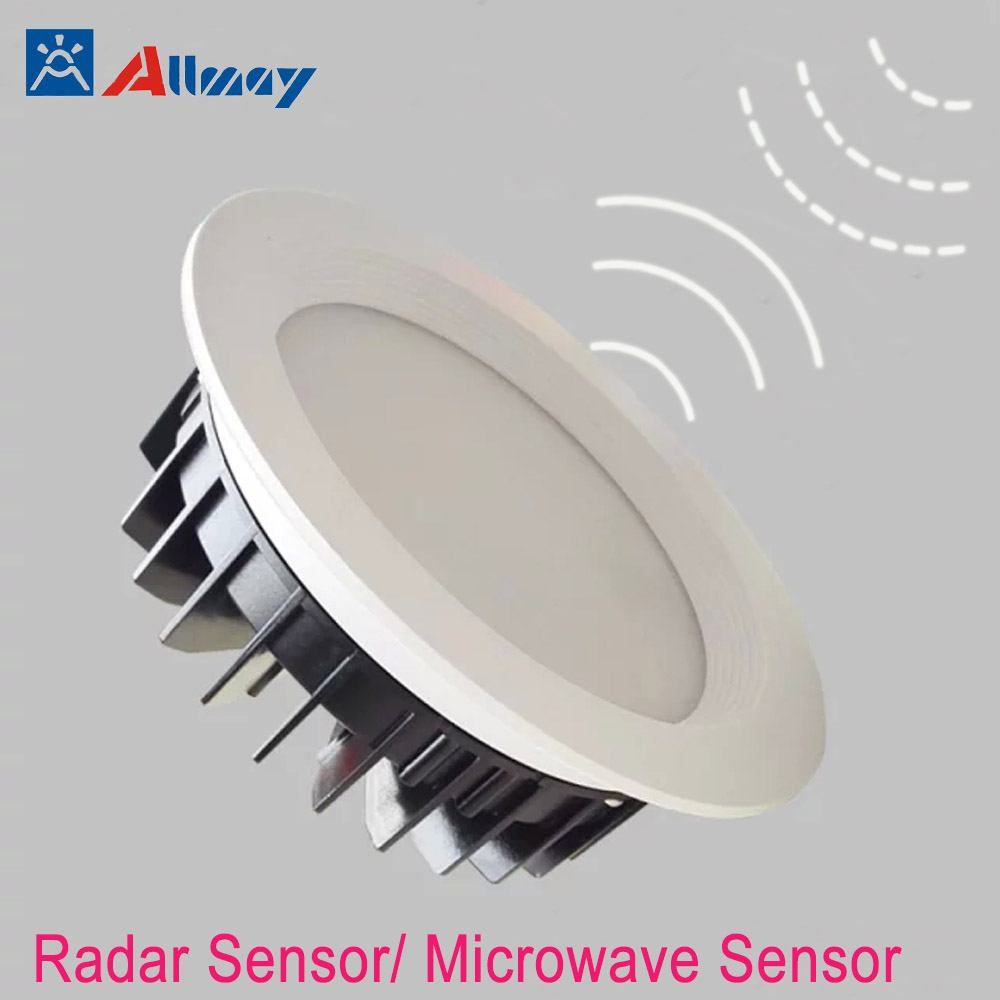 7W Radar sensor indoor led downlight hotel restaurant club corridor motion sensor led recessed light