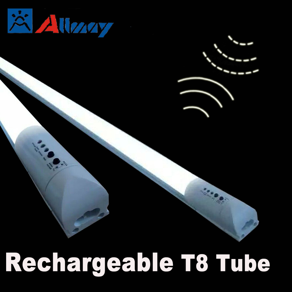Portable build-in battery rechargeable 0.6m 1.2m T8 tube light emergency timbe last 3 hours