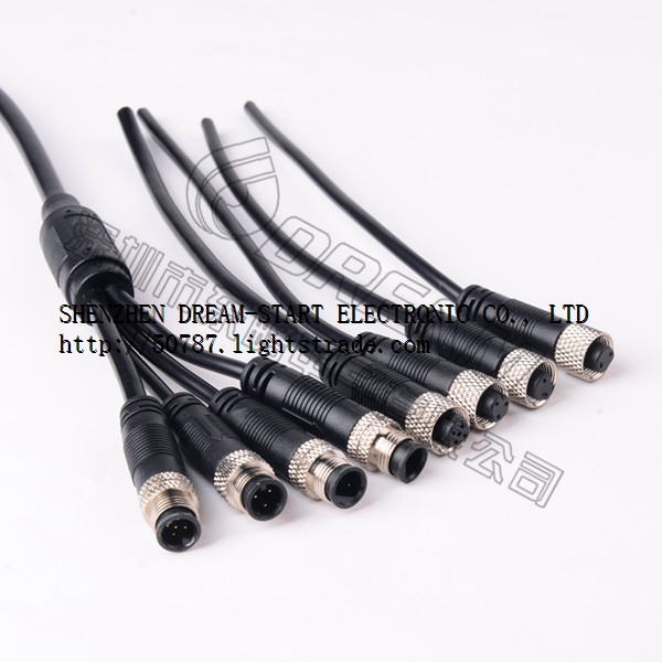 IP67 D08 Signal Cable Waterproof Connector in LED Panel,LED Light,E-Bike,Sanitary Products
