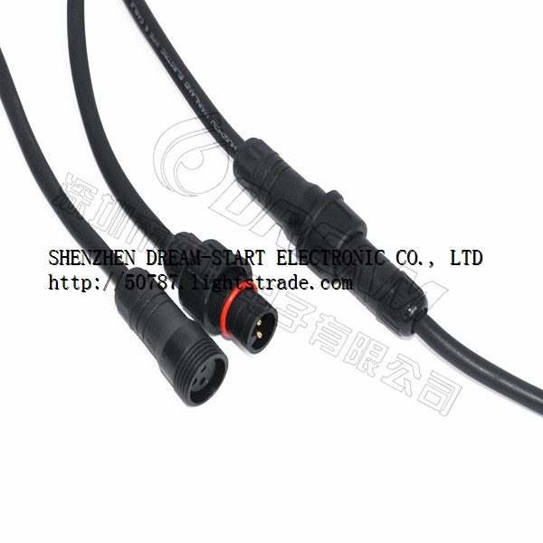 IP68 Dr-D13 15A Power Cable Waterproof Connector in LED Panel and LED Lighting