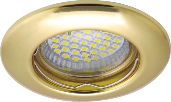 ce made in China round golden MR16 G5.3 iron steel led spot light with clip 