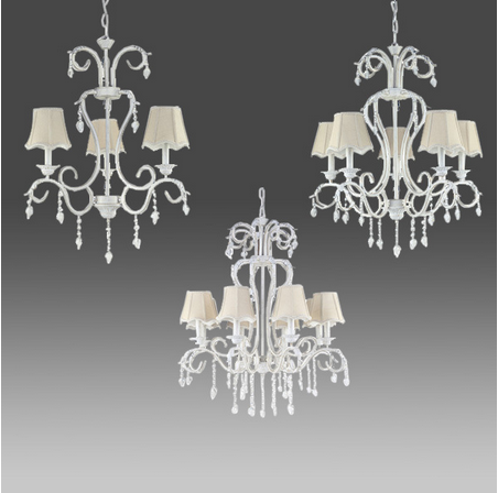 Crystal chandelier with shade