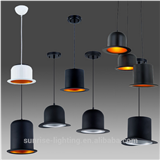 Hat shape pendant lamp for indoor and decoration