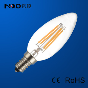 LED filament lamp candle bulbs C35 light glass ceramic tile E14 Edison 4 adjustable light resistance