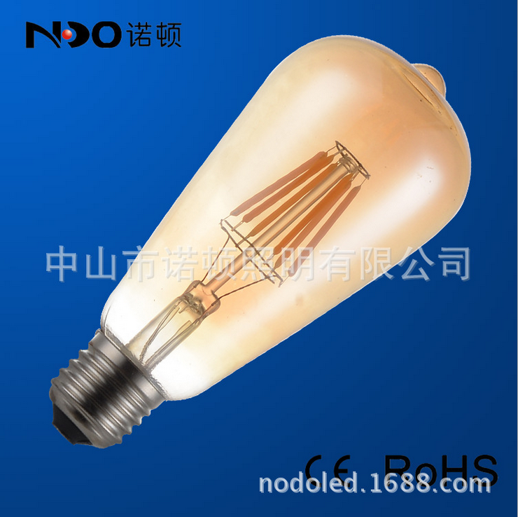 NORTON filament lamp ST64 transparent glass ball steep light 6 w E27 Addison retro light bulb