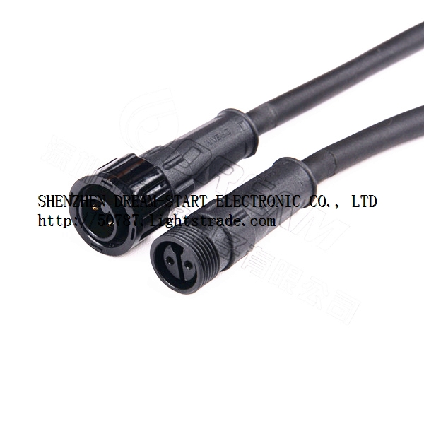 IP68 10A Power Cable Waterproof Plug Connectors in LED Panel and LED Lighting