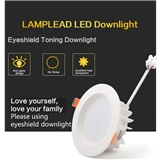 CE RoHS LED Eyeshield Downlight CRI>80 no flicker, anti-glare led downlight