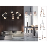 Industrail edison bulb branch pendant lamp for living room and hotel