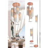 Europe harmony copper base with fabric shade pendant lamp for living room and hotel