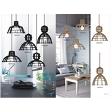 North europe simplism wooden pendant lamp with fabric cord for living room and hotel