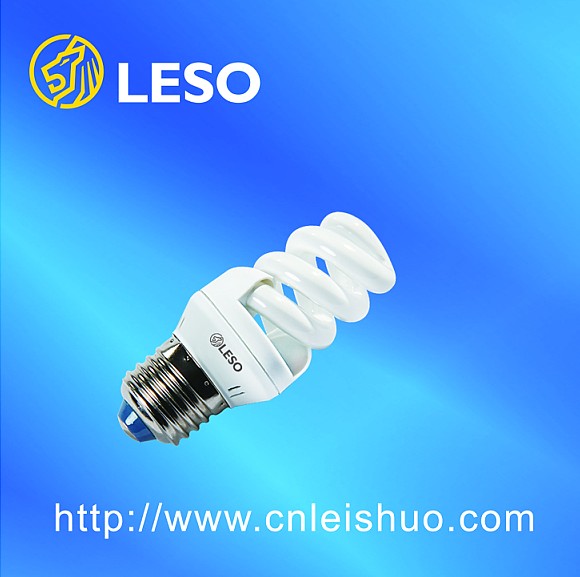 13W 9mm full spiral energy saving lamp 650Lm non-flash PBT Plastic