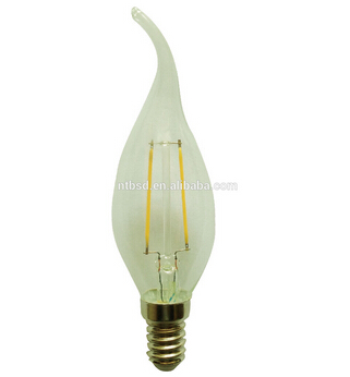 E14 2W C35 tail filament Led candle bulb 360 degree