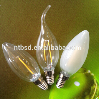 2W C35 tail Led filament bulb E14 3000k