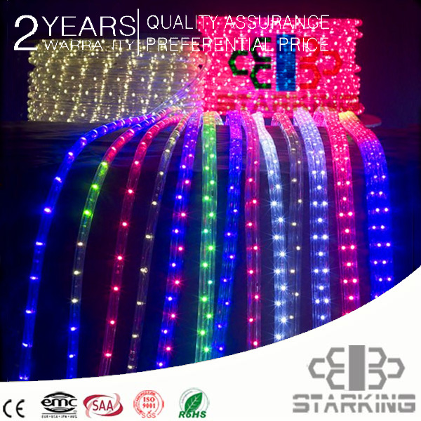 Bright Muti-color 2 wires round Led Rope Lights with CE ROHS
