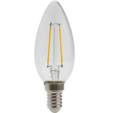 cheap little led candle bulb E14 2w clear glass cover and aluminum body