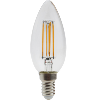 cheap little led candle bulb E14 4w clear glass cover and aluminum body