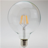 8W clear glass/frost G125 dimmable LED filament bulb lighting