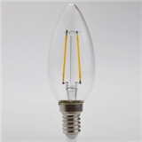 2W 220LM C37 LED filament light bulb CANDLE 30000H life with CE ROHS factory price