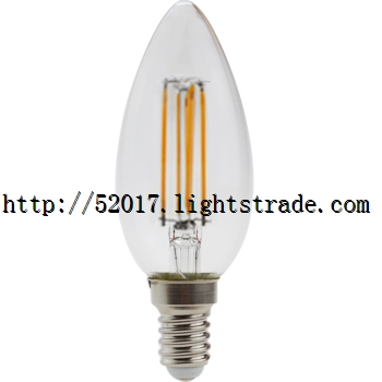 C37 LED bulb high quality C37 4W E14 led filament candle bulb for Crystal lamp use